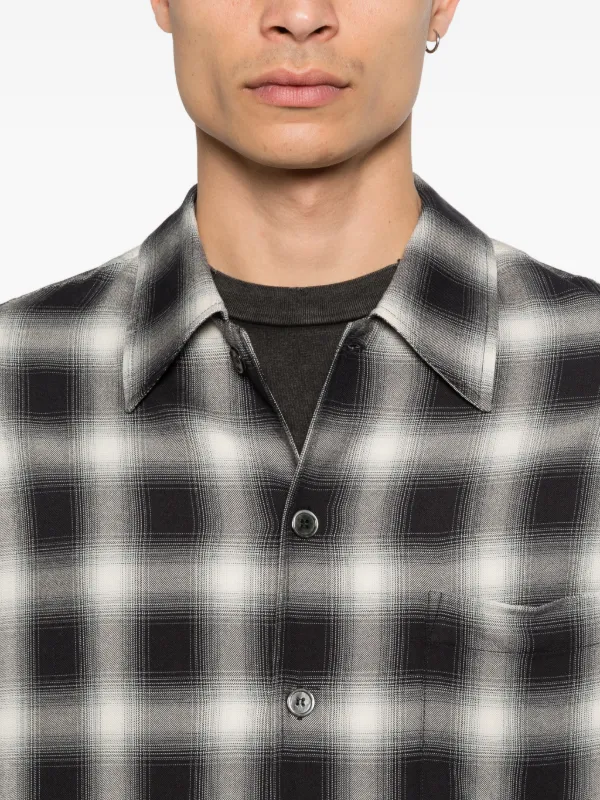 OUR LEGACY Every check-pattern button-down Shirt | Blue | FARFETCH