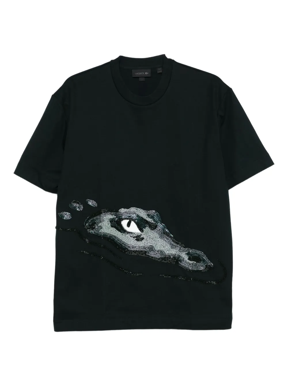 Lacoste bead-embellishment t-shirt - Nero