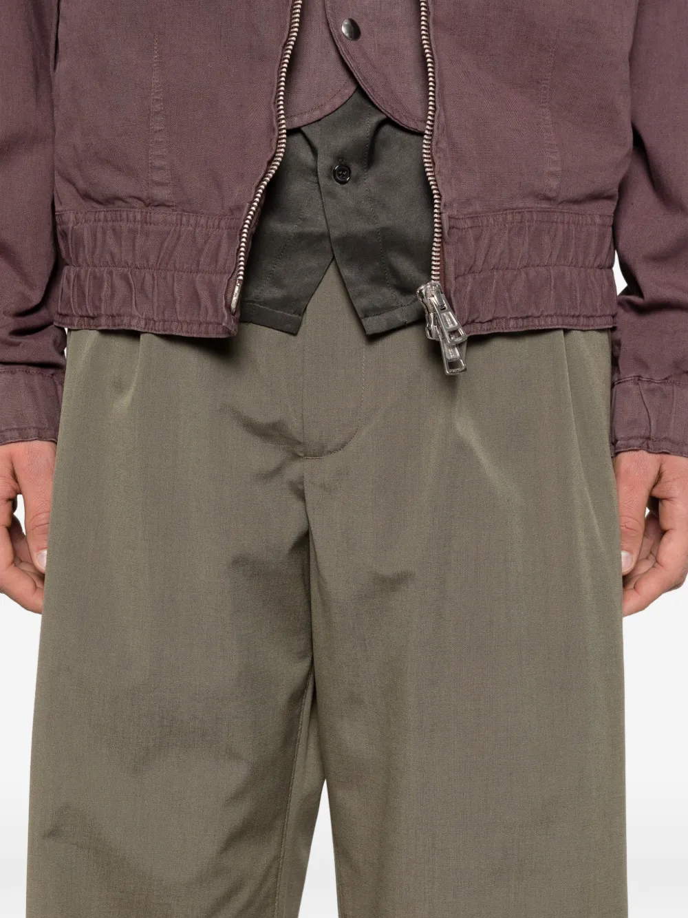 OUR LEGACY Bridge broek met riemlussen Groen