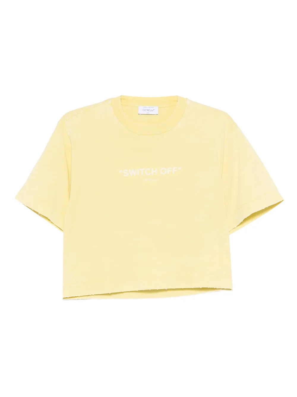 Off-White slogan-print T-shirt - Giallo