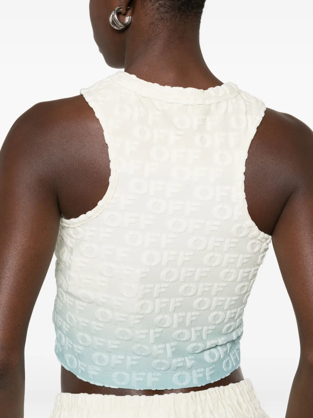 Off-White Tanktop met monogram-jacquard Wit