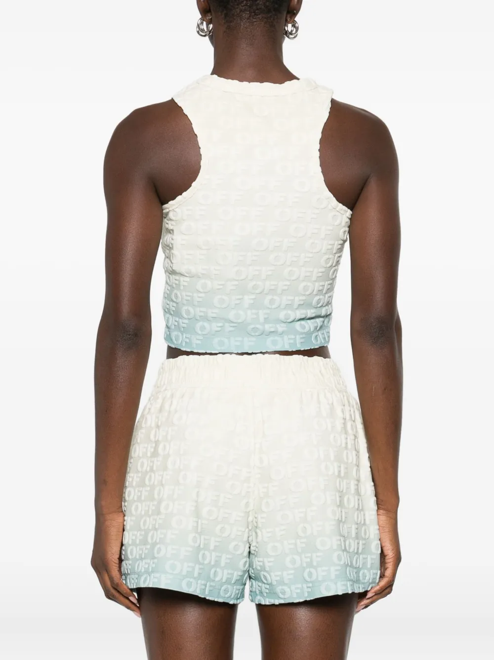 Off-White Tanktop met monogram-jacquard Wit