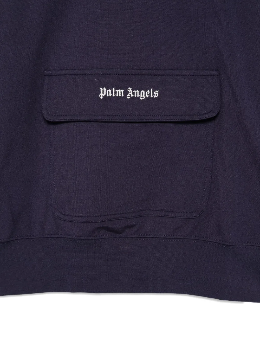 Palm Angels Kids Gestreepte hoodie Blauw
