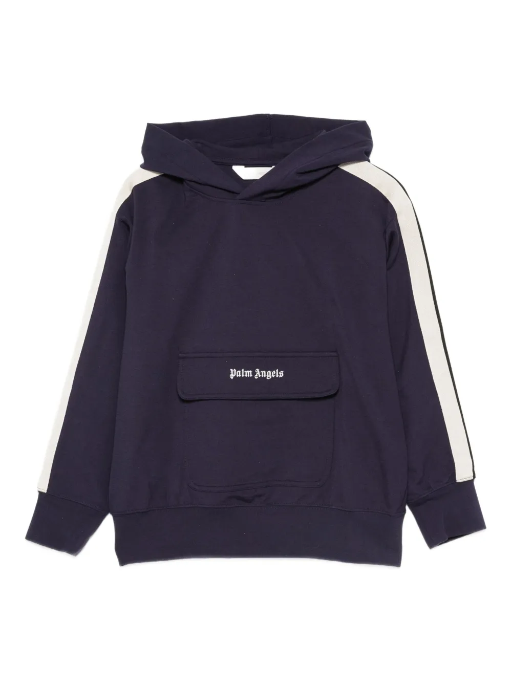 Palm Angels Kids striped hoodie - Blu