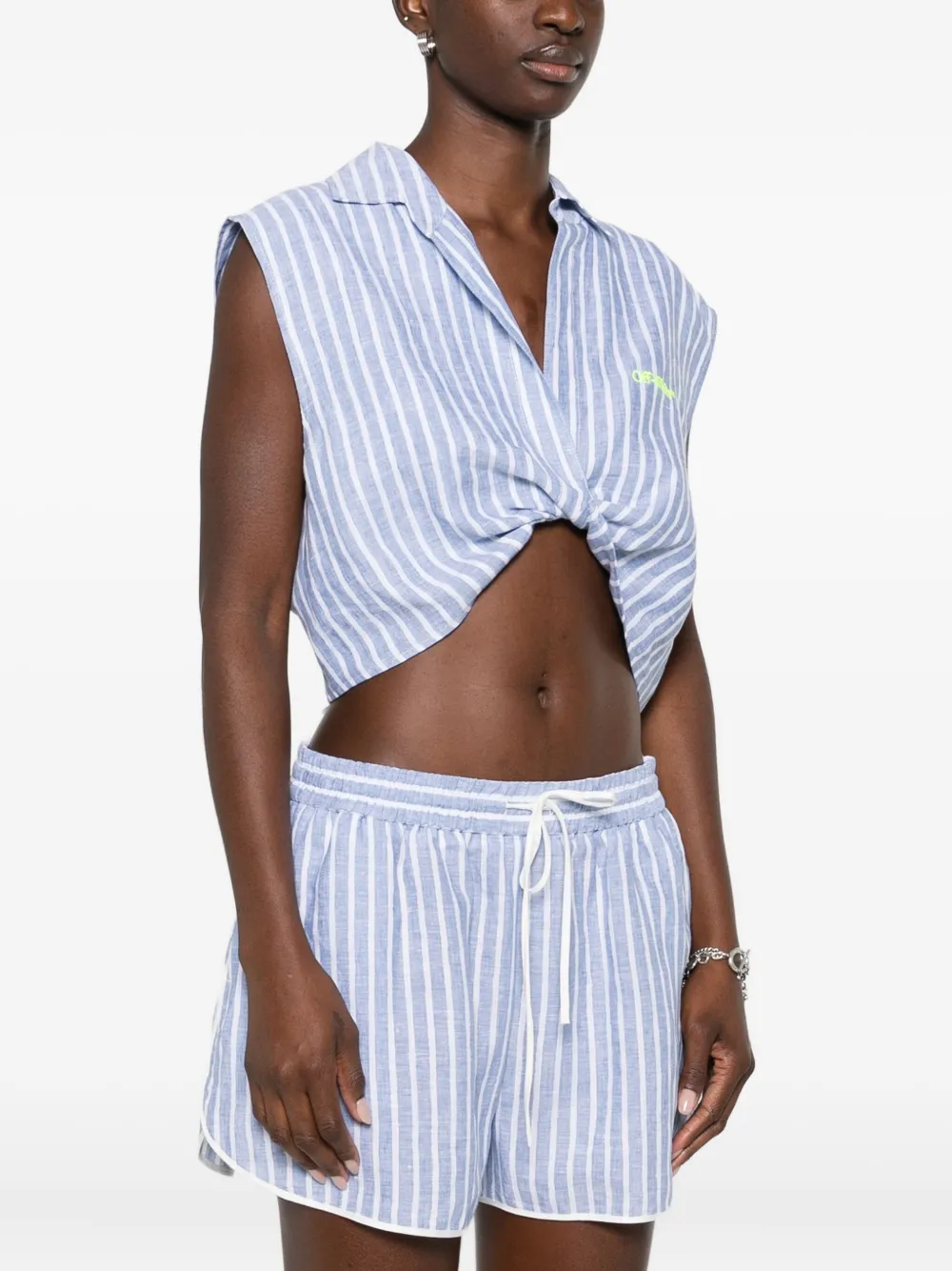 Off-white Gestreiftes Top In Multi