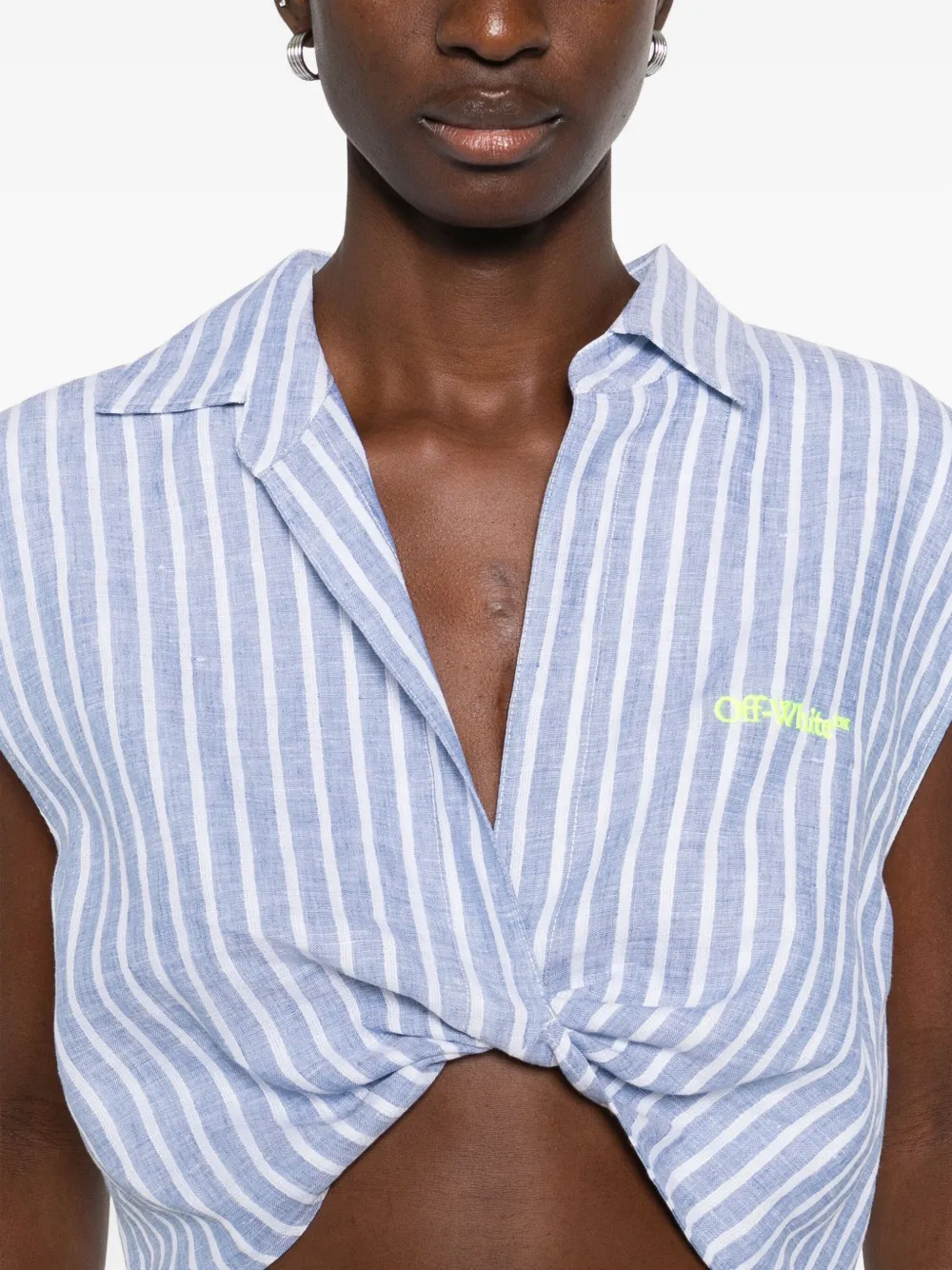 Off-white Gestreiftes Top In Multi