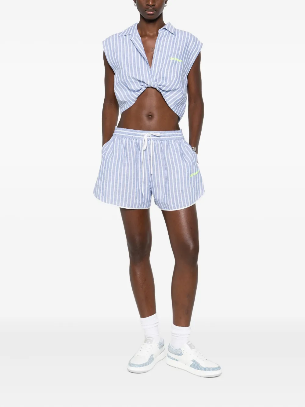 Off-white Gestreiftes Top In Multi