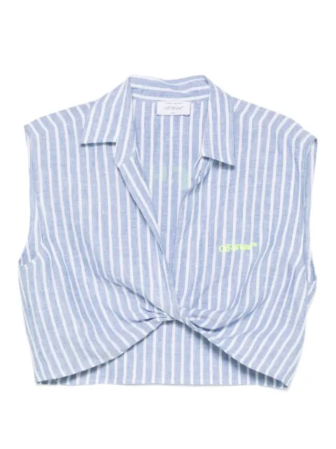 Off-White camiseta con rayas estampadas