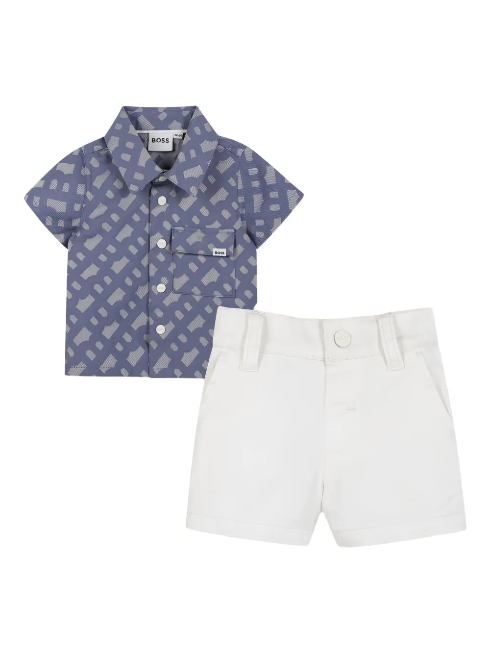 BOSS Kidswear patterned shirt and shorts set | Multicolour | Image 1