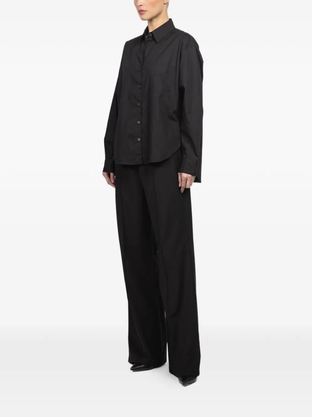 JAMIE HALLER buttoned long-sleeve shirt - Zwart