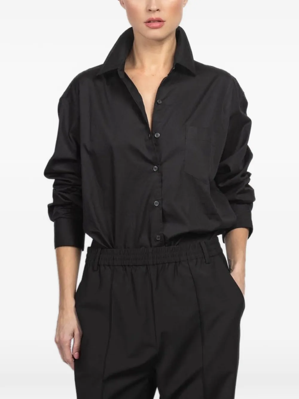 JAMIE HALLER buttoned long-sleeve shirt - Schwarz