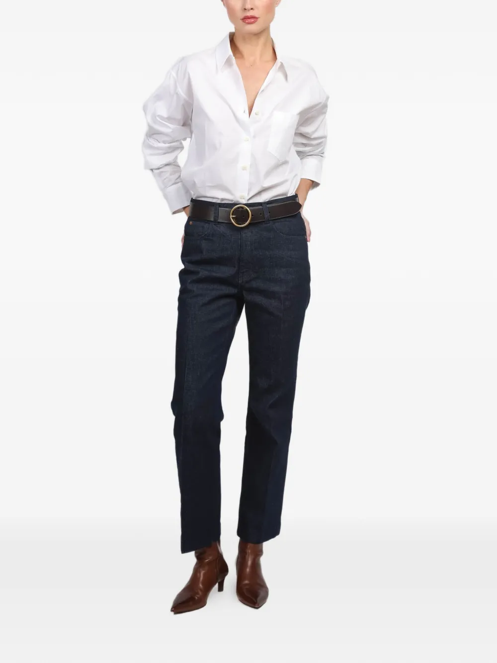 JAMIE HALLER chest-pocket shirt - Wit