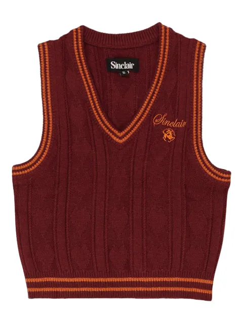 Sinclair cable-knit V-neck vest