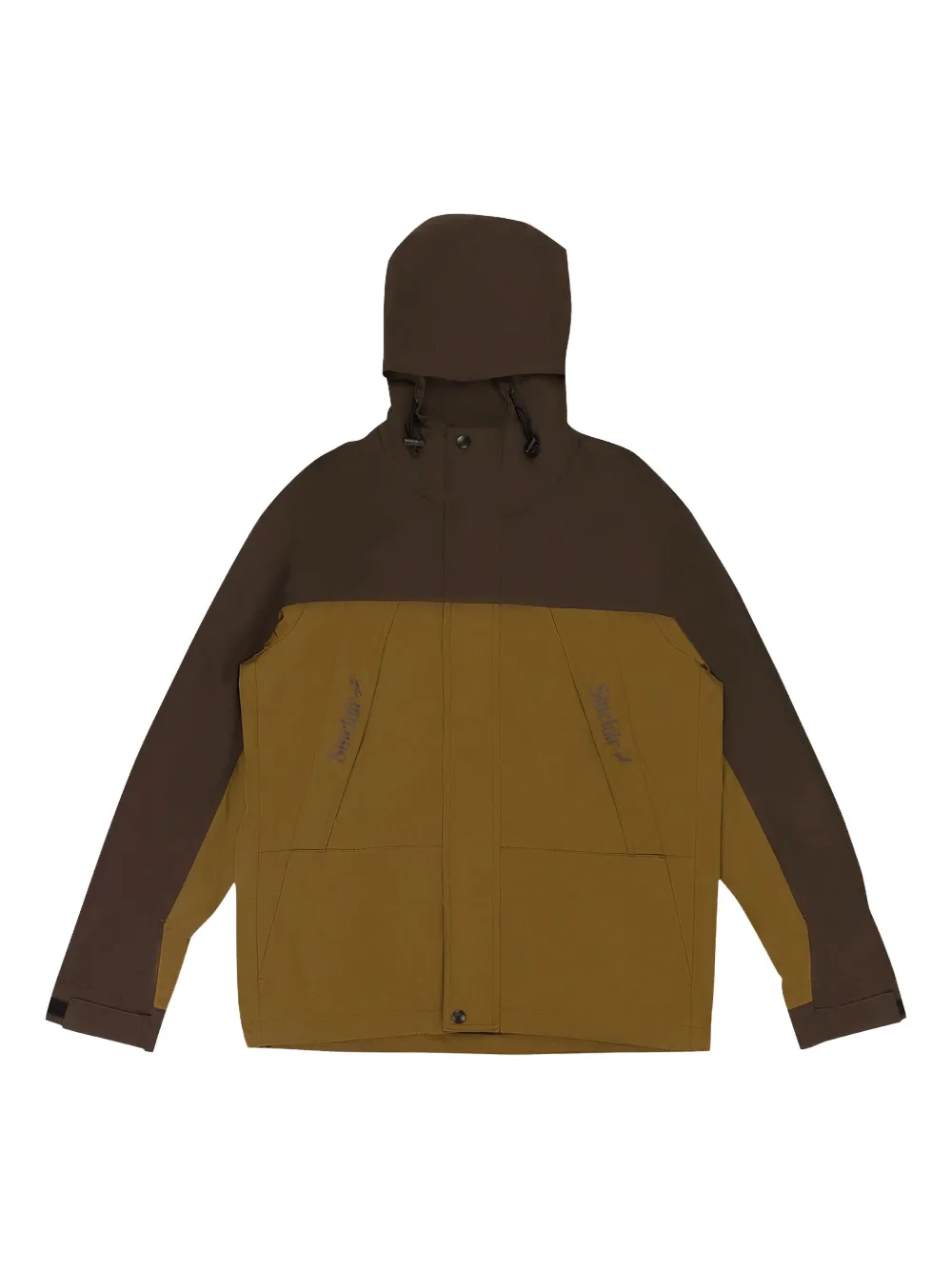 Sinclair logo-print hooded jacket | Brown | Image 1