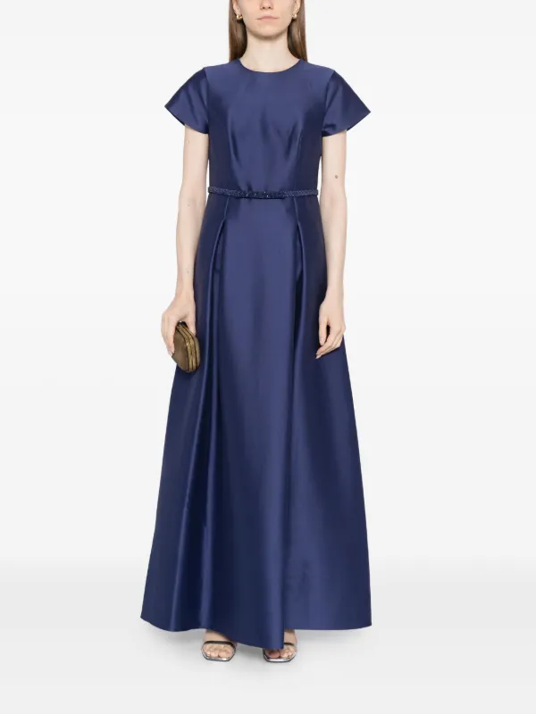 green emerald velvet dress Sachin & Babi Bonnie Gown in Rhodolite