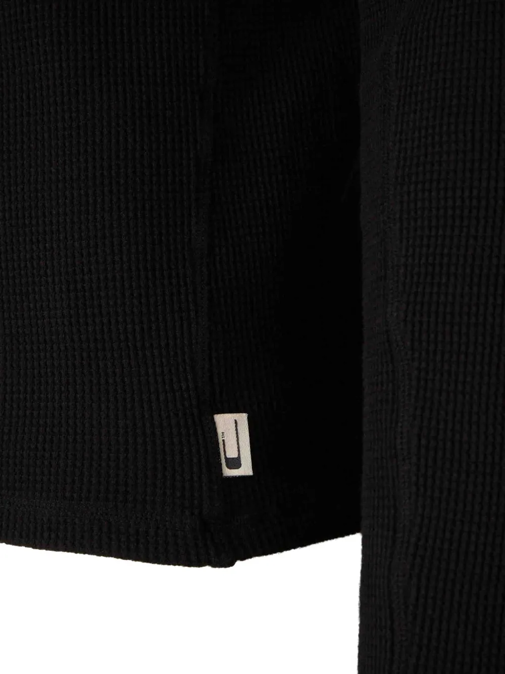 Carrer Lis Henley piqué T-shirt Zwart