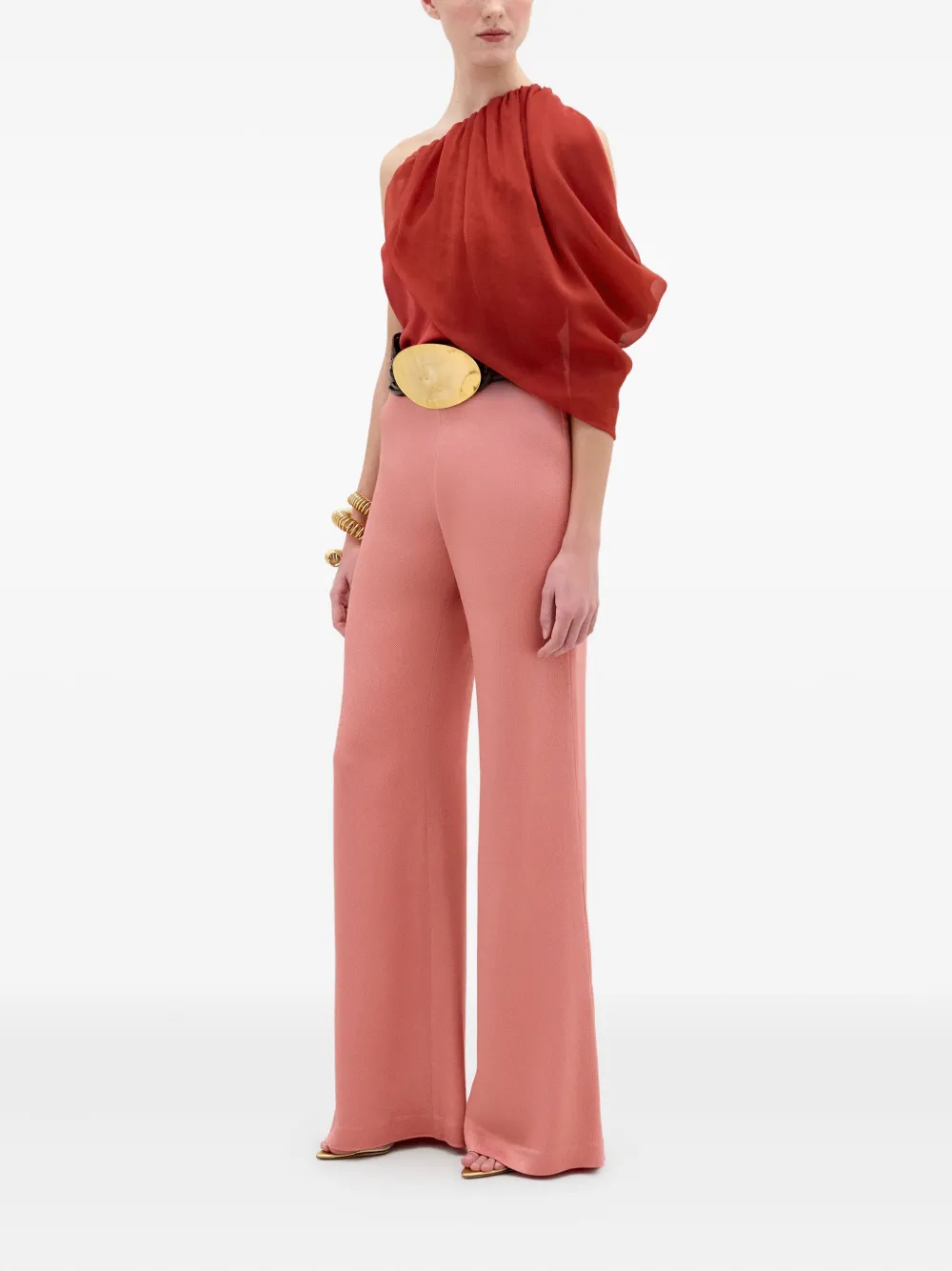 Silvia Tcherassi Palermo flat-front trousers - Roze