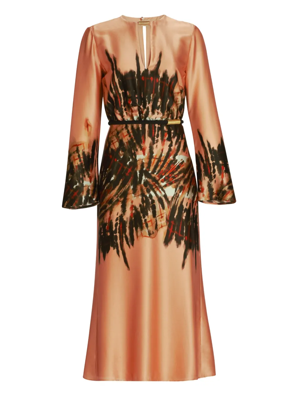 Silvia Tcherassi Pesaro Abstract-print Midi Dress In Pink
