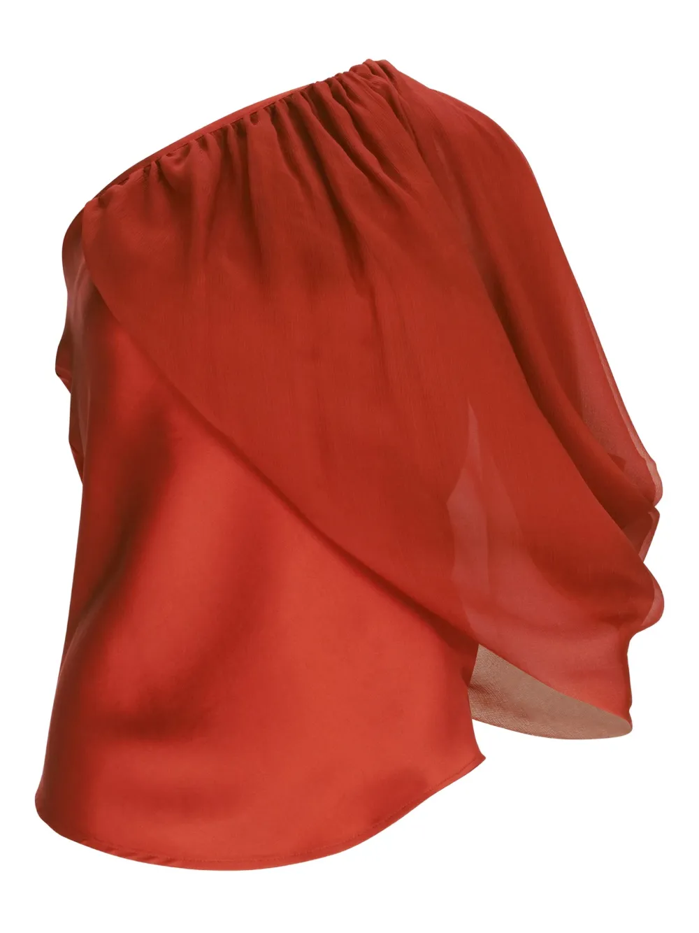 Silvia Tcherassi Adil draped one-shoulder blouse - Rood