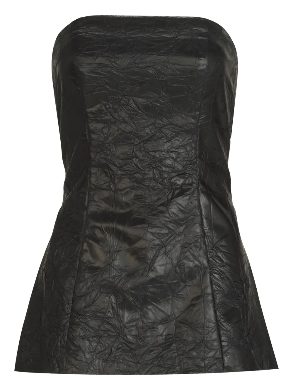 Silvia Tcherassi Astor strapless crinkled top | Black | Image 1