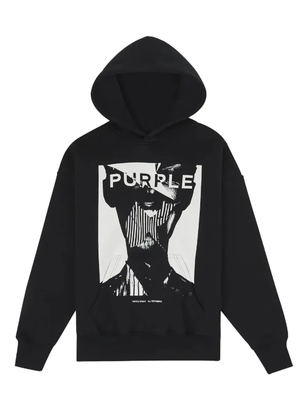 Purple Brand graphic-print Hoodie Black FARFETCH IN