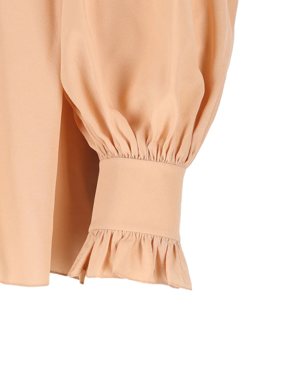Chloé Sand Brown Oversized Ruffle Top In Neutral
