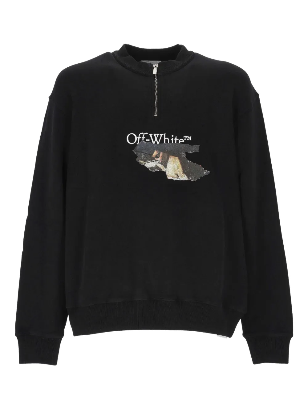 Off-White Pascal Arrows ハーフジップ スウェットシャツ - ブラック Off-White Pascal Arrows ハーフジップ スウェットシャツ - ブラック