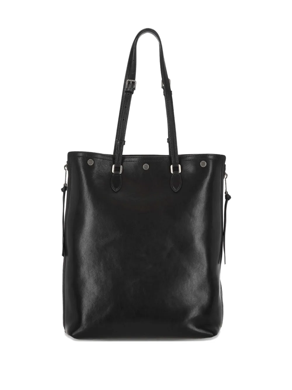 Dolce & Gabbana Leather Tote Bag In Black