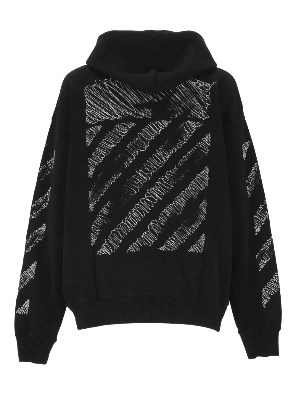 Off-White scribble-print zip-up hoodie | Hoodies | Image 2
