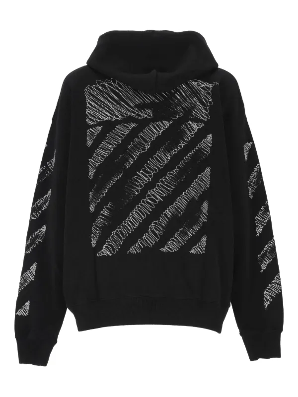 Off-White プリント ジップパーカー | ブラック | FARFETCH JP