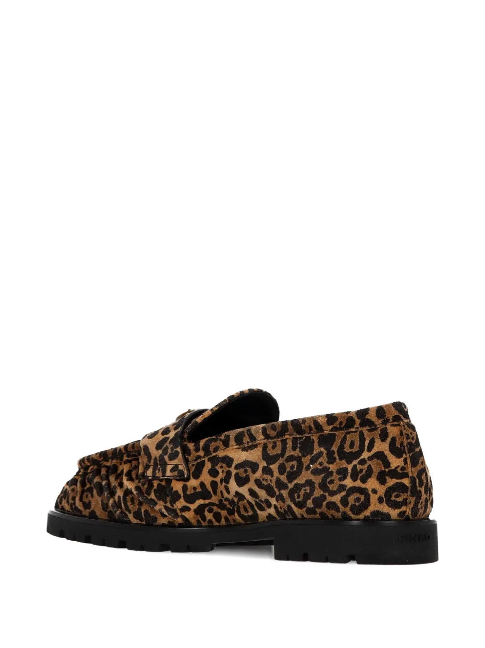 PINKO leopard-print tassel loafers Brown