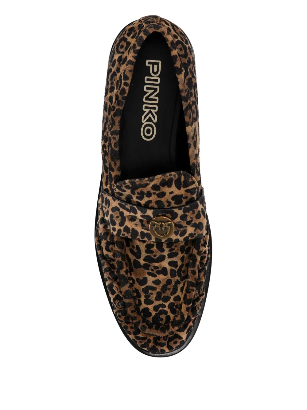PINKO leopard-print tassel loafers Brown