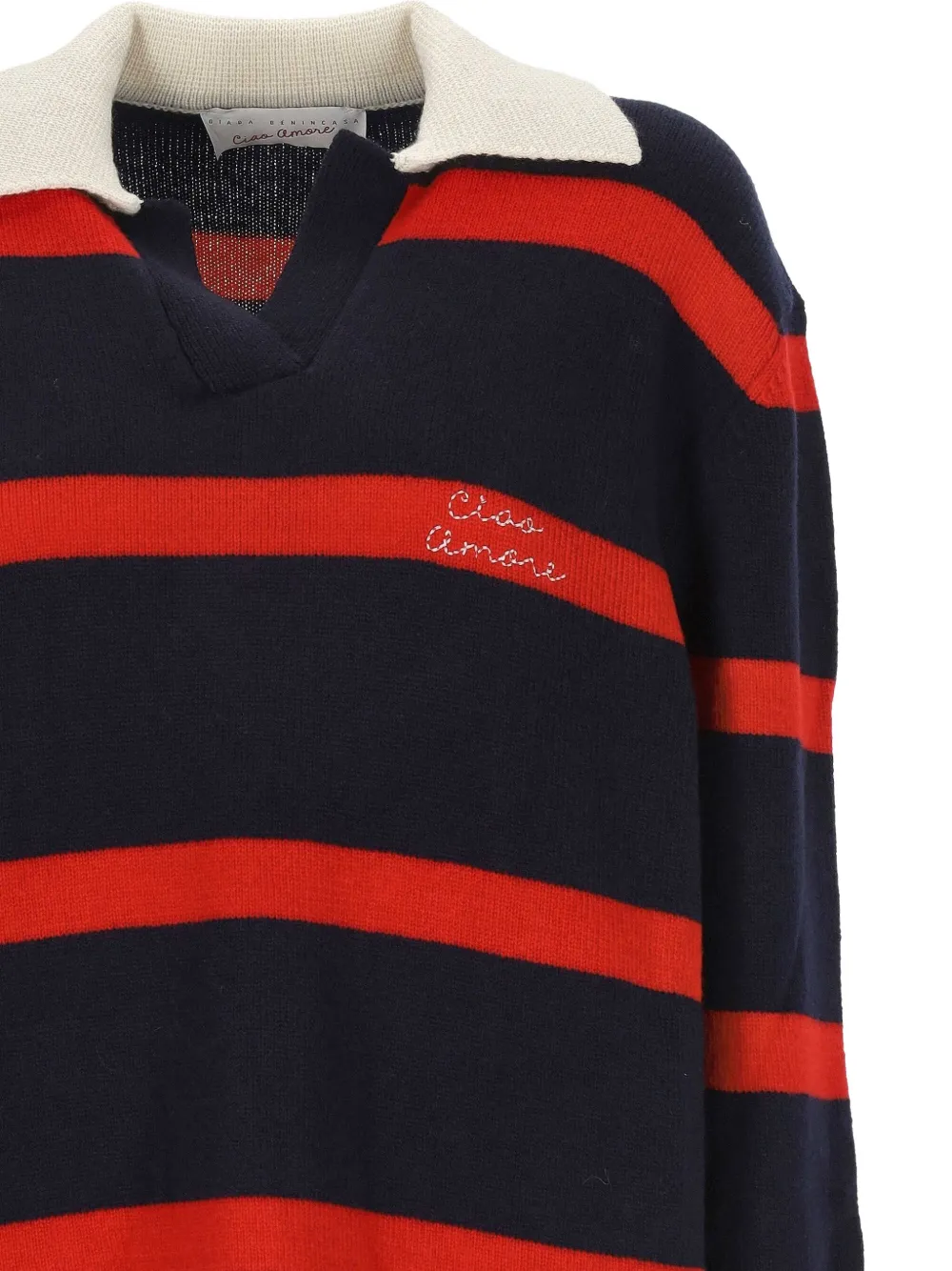 Giada Benincasa striped polo-neck sweater | Knitted Tops | Image 2