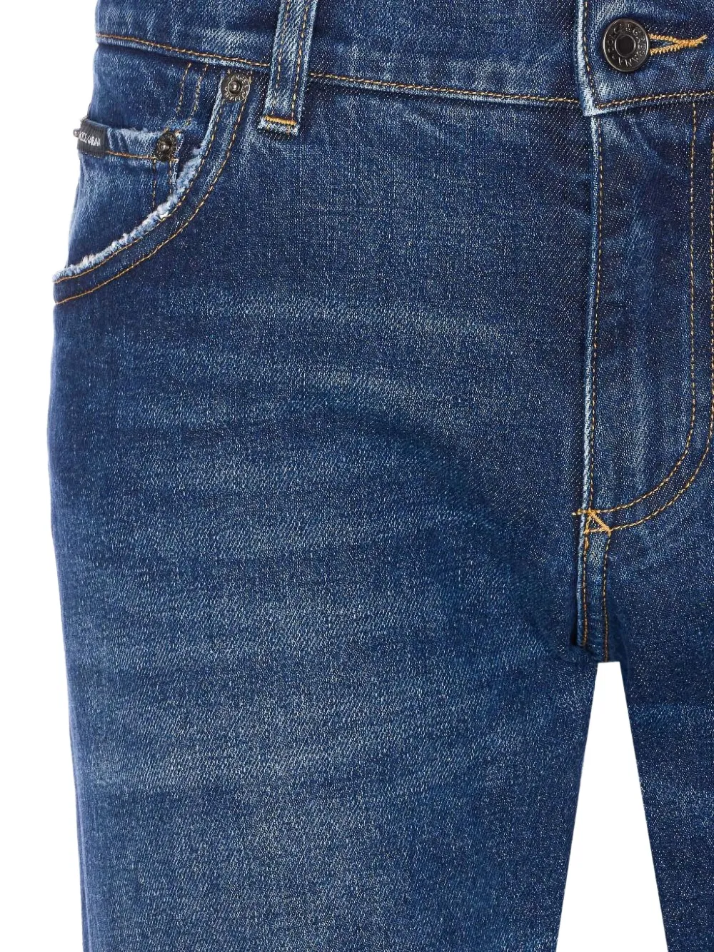 Dolce & Gabbana Jeans met logoplakkaat Blauw