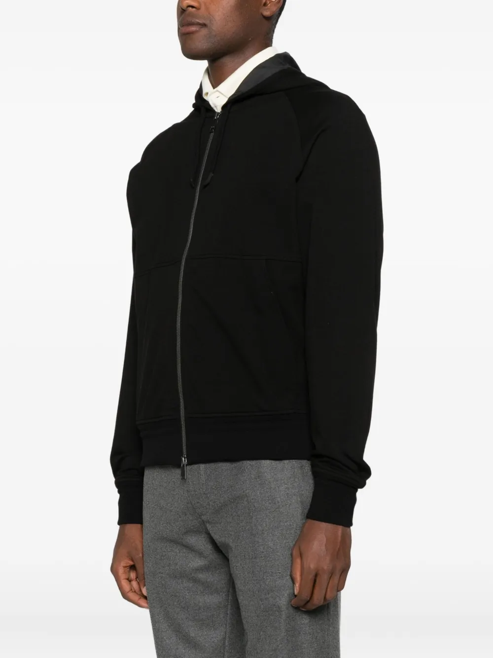 Zegna Hoodie met rits Zwart