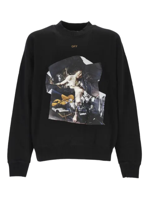 Off-White سويت شيرت بطبعة عمل فني