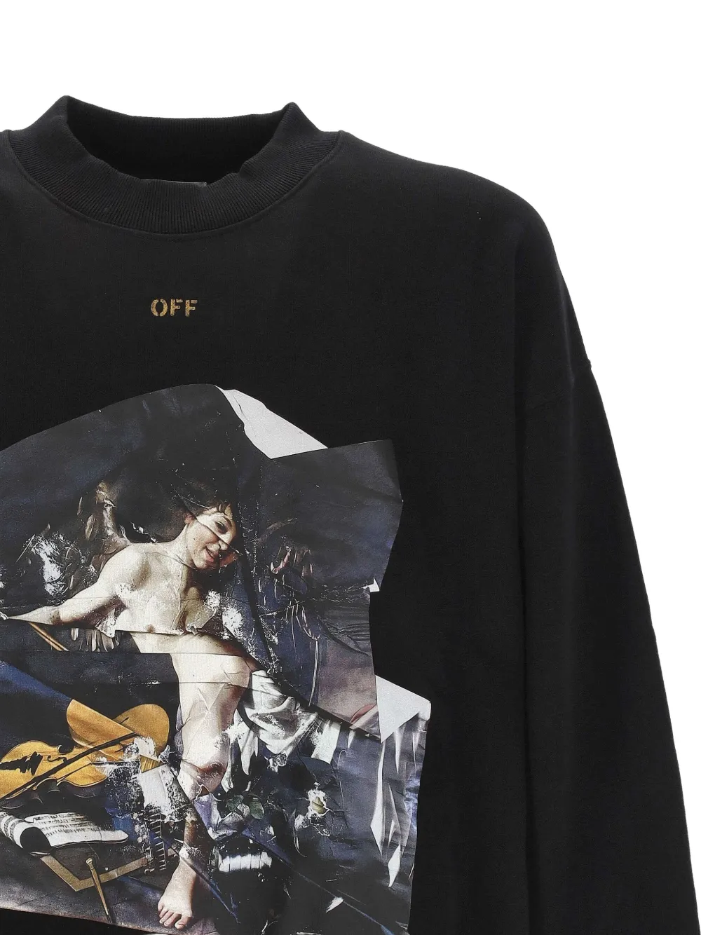 Off-White Sweater met kunstwerkprint Zwart