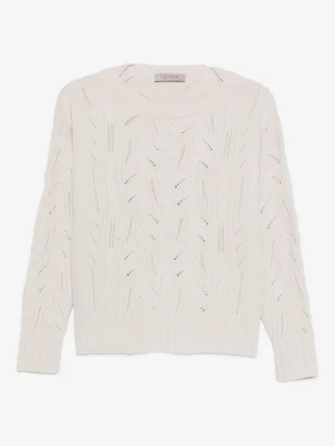 D.Exterior Pullover mit Zopfmuster