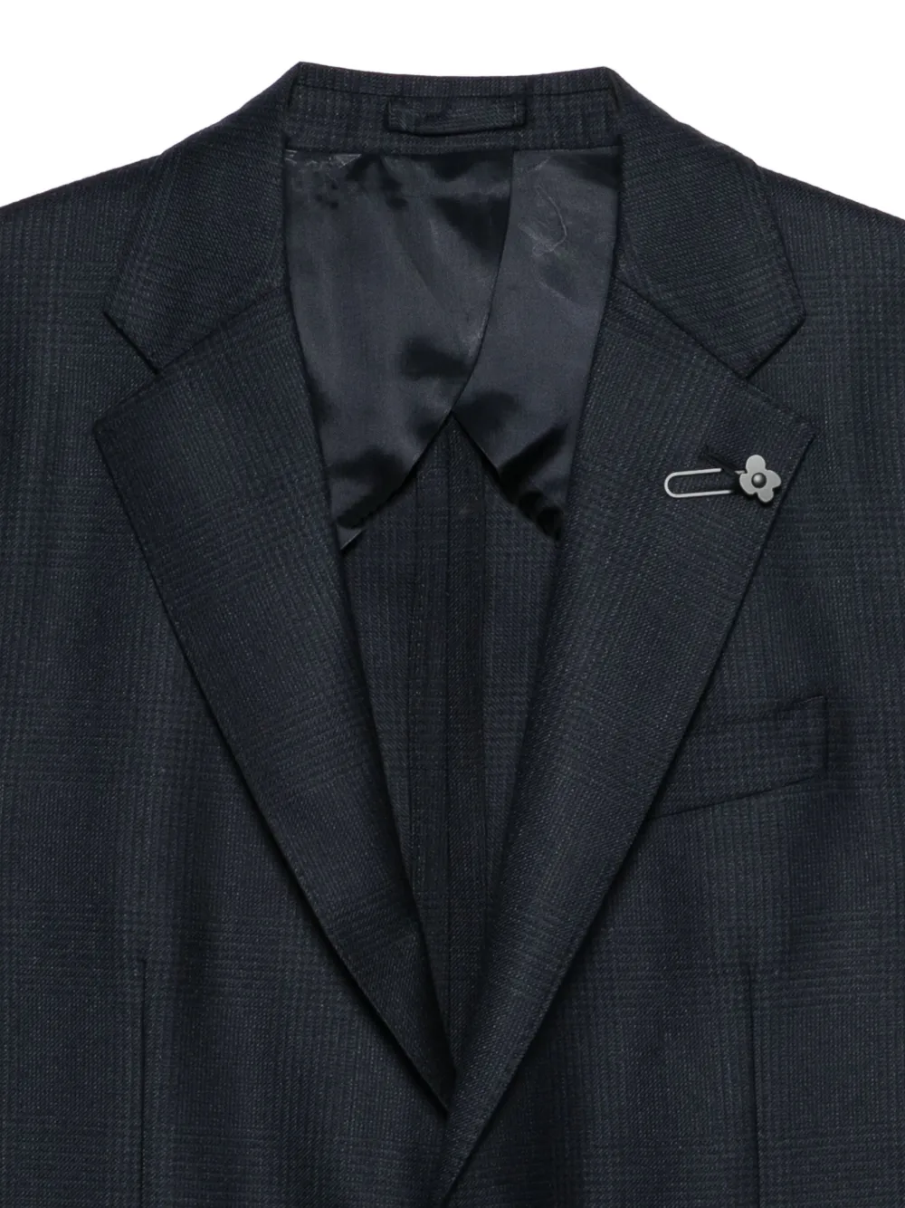 Lardini Button blazer van scheerwol Blauw