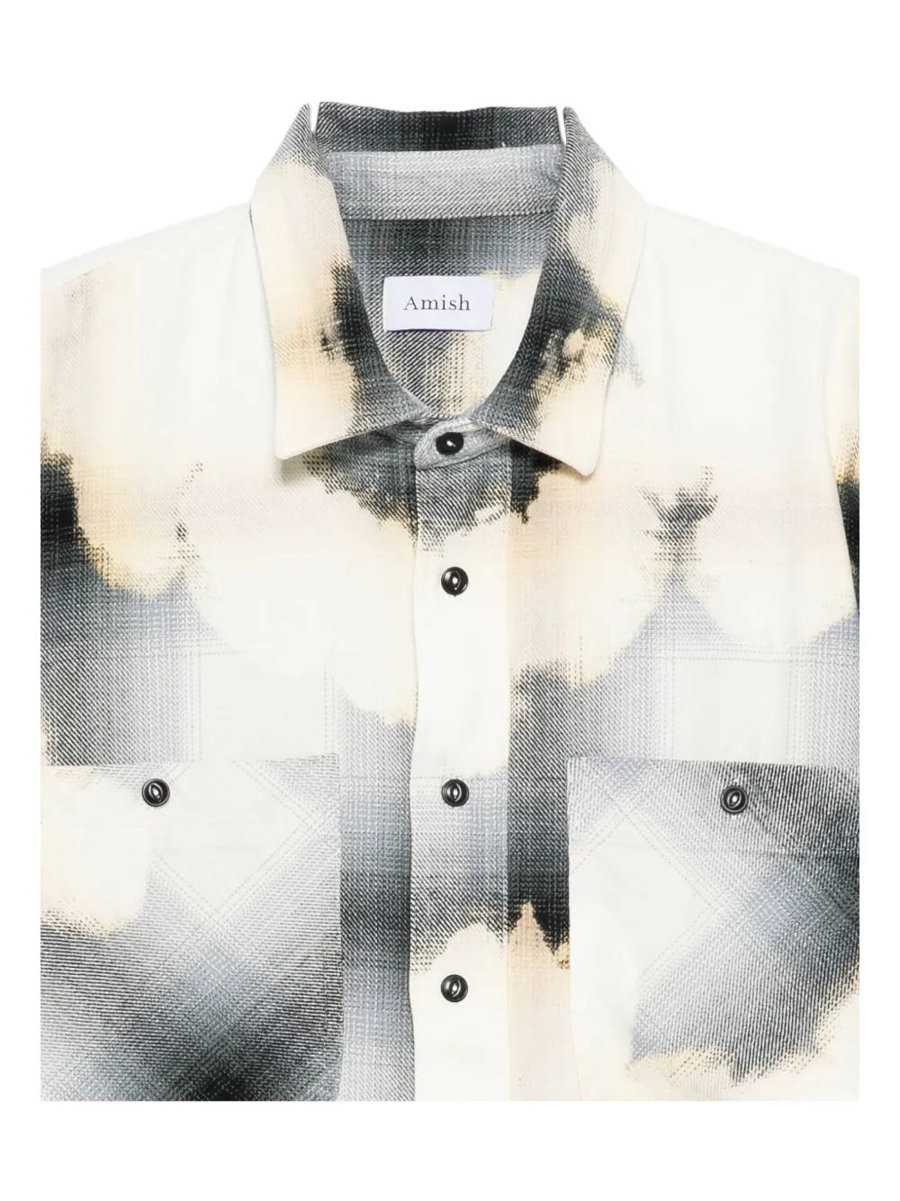 Amish Plaid-check Shirt In Neutral