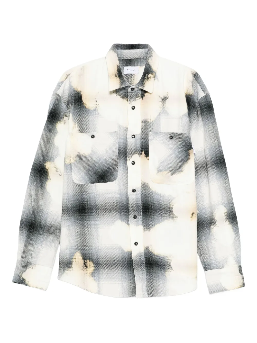 AMISH plaid-check shirt | Grey | Image 1