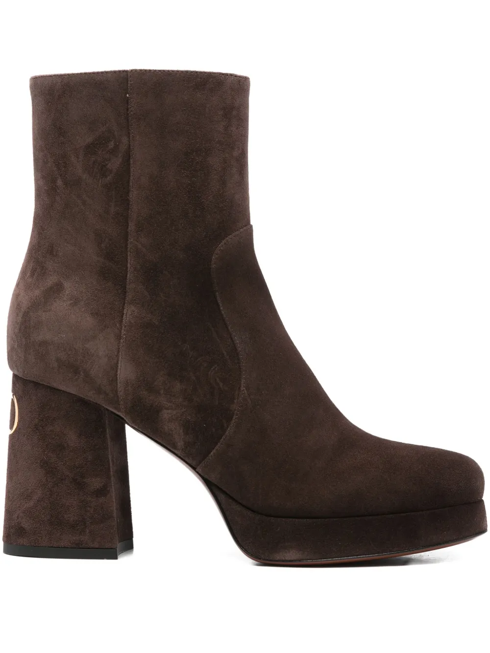 Valentino Garavani 90 mm Fawcette laarzen met plateauzool Bruin