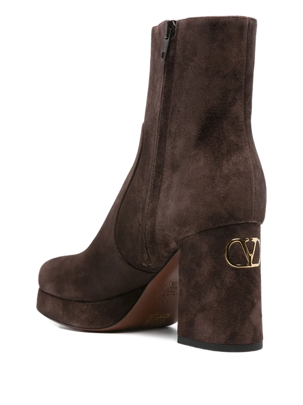 Valentino Garavani 90 mm Fawcette laarzen met plateauzool Bruin