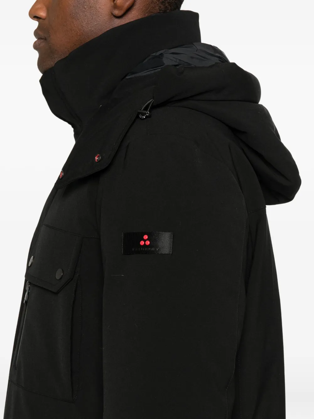 Peuterey Hooded Padded Jacket In Black