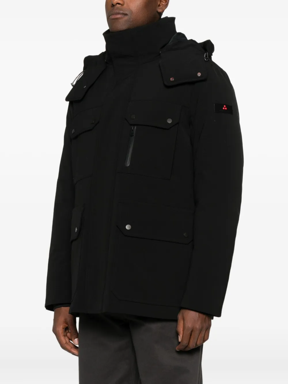 Peuterey Hooded Padded Jacket In Black