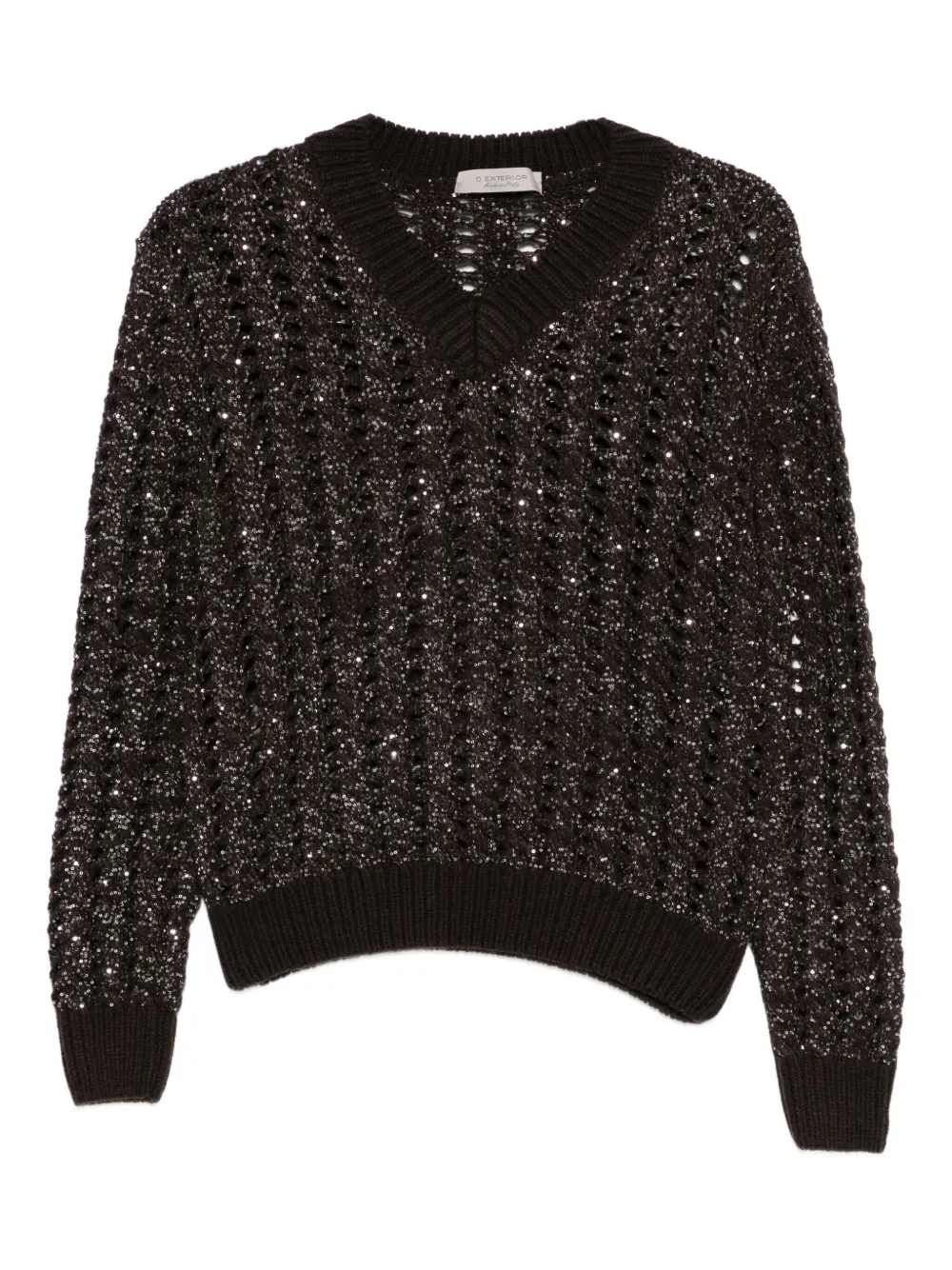 D.Exterior Vネック セーター - ブラウン