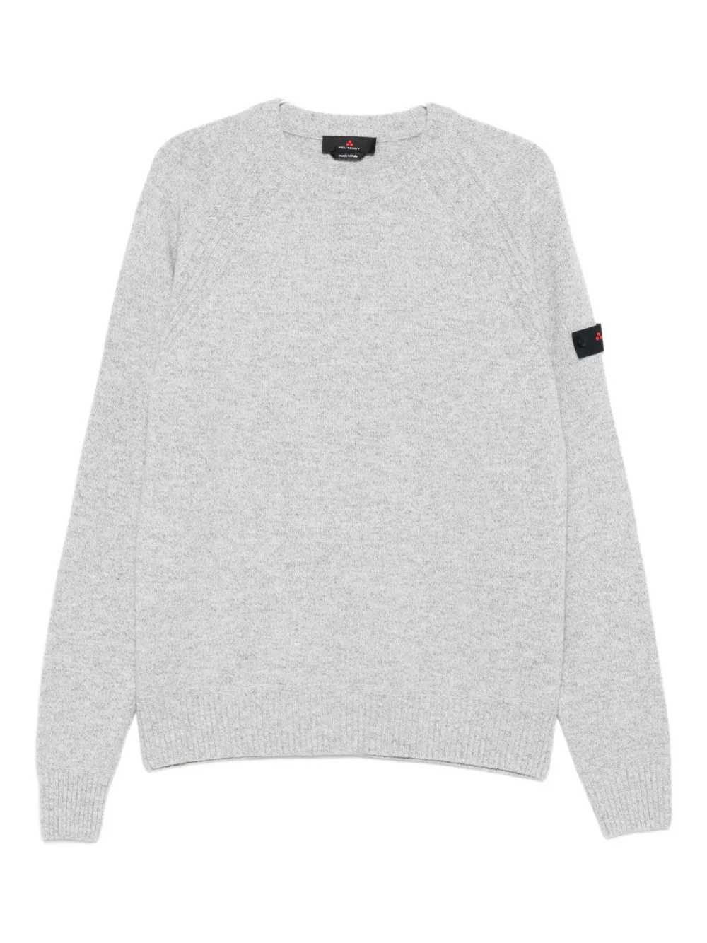 Peuterey Crew-neck Logo-patch Sweater In Gray