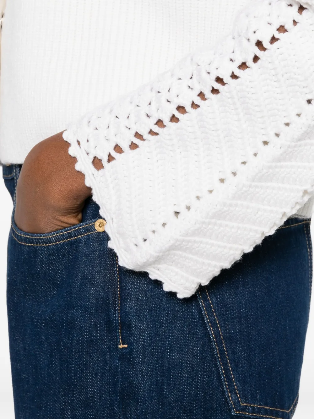 Forte Forte Openwork-sleeve Cardigan In White