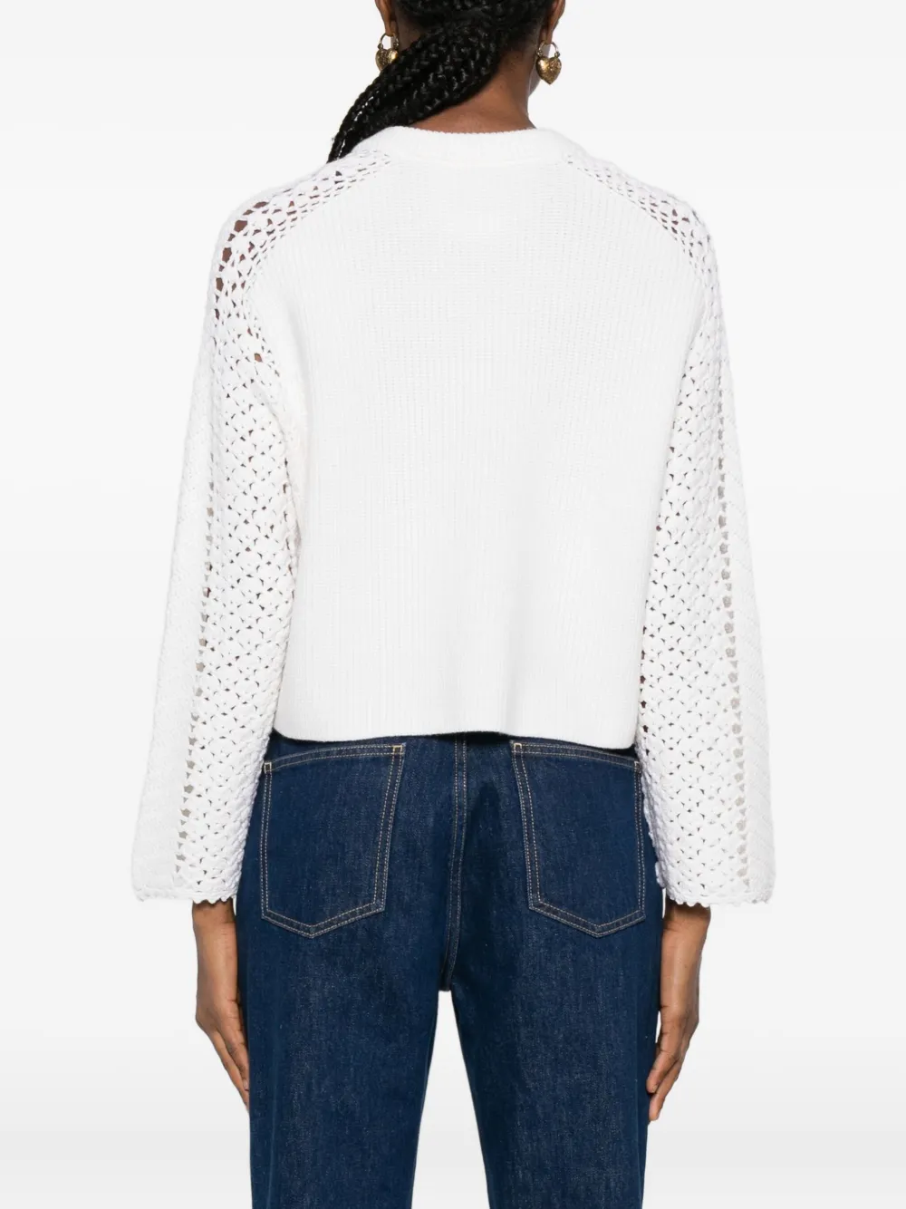 Forte Forte Openwork-sleeve Cardigan In White