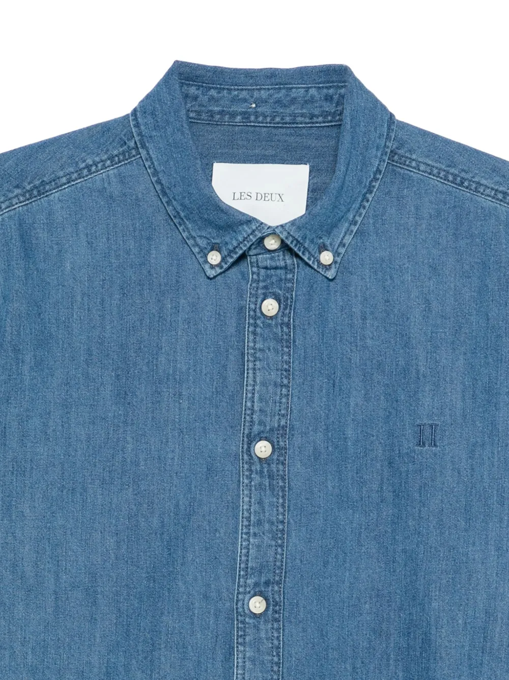 Les Deux Denim overhemd Blauw